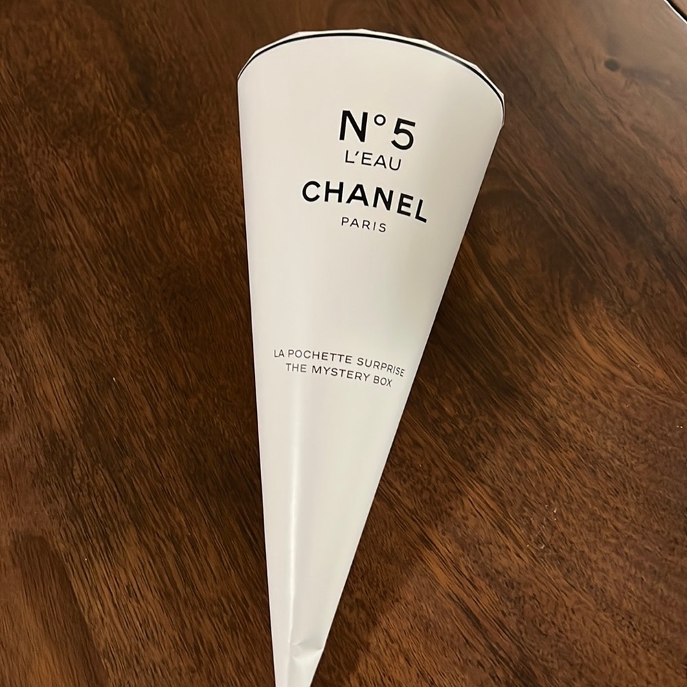 Brand new, still sealed Chanel mystery box. Stock photo of what is inside